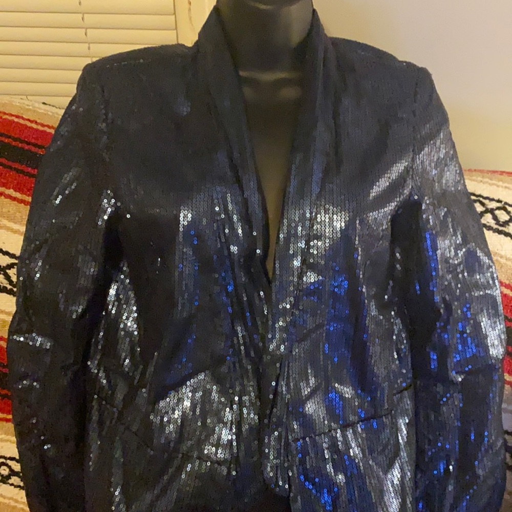 Forever 21 Midnight Sequin Blazer